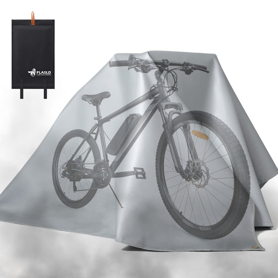 FLASLD Fireproof Lithium Battery Cover, Fastest & Simplest Way to Isolate and Extinguish Small Fires, Fire Blanket for E-Scooter and E-Bike (79×79 inch - Grey)