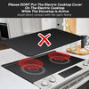 FLASLD Fireproof and Waterproof Stove Top Covers,  Electric Stove Cover Mat, Glass Top Stove Cover - Ceramic Glass Cooktop Protector - Flat Top Oven Cover, Black Without Logo