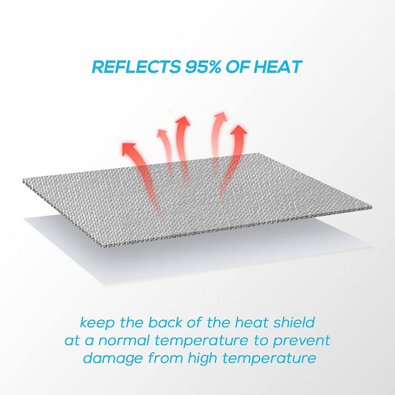 FLASLD Aluminized Heat Shield Thermal Barrier Adhesive Backed Heat Sleeve Up To 2000 Degrees Fahrenheit