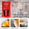 FLASLD Fire Blanket for Home and Kitchen, Fiberglass Fire Blankets Emergency for People, Flame Retardant Protection and Heat Insulation