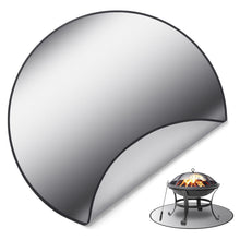  FLASLD Round Fire Pit Mat Protect Patio Deck and Lawn, Heat Shield Under Grill Mat and Fireplace Rugs