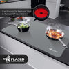 FLASLD Stove Top Covers, Heat Resistant Glass Stove Top Mat, Ceramic Glass Cooktop Protector Expands Usable Space, Reusable and Easy to Clean, Gray