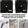 FLASLD Welding Blanket & Heat Shield Mat for Soldering Copper Pipe, 12''x12'' Flame Protector Pad Plumbing Hole Propane Torch