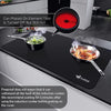 FLASLD Fireproof and Waterproof Stove Top Covers,  Electric Stove Cover Mat, Glass Top Stove Cover - Ceramic Glass Cooktop Protector - Flat Top Oven Cover, Black Without Logo