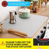 FLASLD Heat Resistant Stove Top Covers for Electric Stove, Fireproof & Waterproof Electric Stove Cover, Glass Stove Top Protector for Prevent Scratches, White