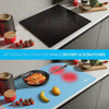 FLASLD Stove Top Covers for Electric Stove Top, Fireproof and Waterproof Glass Stove Top Cover Prevents Scratching, Stove Cover Expands Usable Space, Sky Blue
