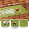 FLASLD Outdoor Fireplace Stove Mat, Fireproof Pad for Floor, Carpet, Rug, Grass, Deck and Patio - Resists Ashes, Sparks, Charcoal, Soot and Flames, Spinach Green